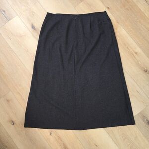 Norton McNaughton Wool Blend Midi Skirt Womens 14 Gray Modest Academia A Line